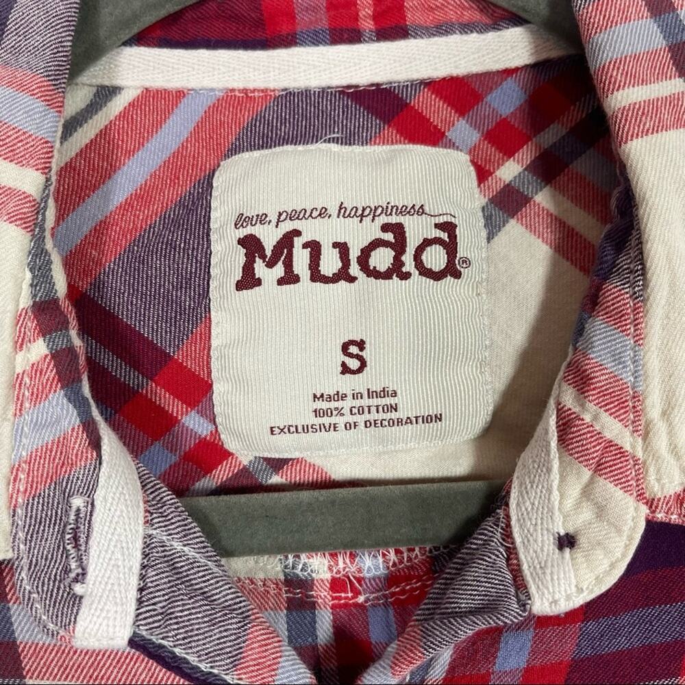 Mudd, Y2K Plaid Shiny Pockets Button Down Shirt, Size Small. Excellent condition - Picture 4 of 6